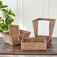 Baum Kasbah Natural Bangkuang Bathroom Organizer