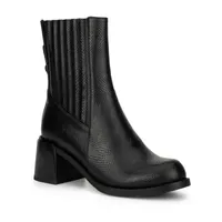 Torgeis Womens Regent Stacked Heel Booties