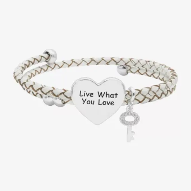 14K White Gold Heart Charm Bracelet - JCPenney