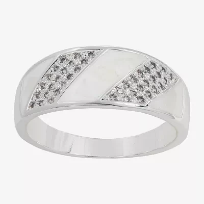 Sparkle Allure Cubic Zirconia Pure Silver Over Brass Band