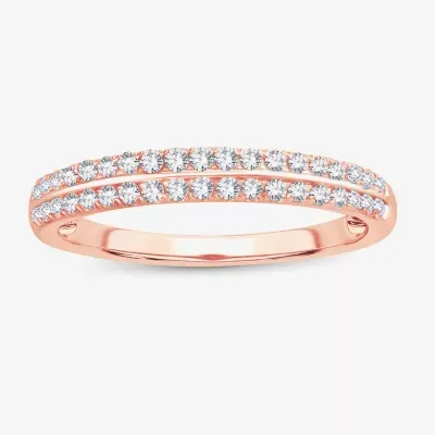 1/4 CT.T.W. Natural Diamond 10K or 14K Rose Gold Anniversary Wedding Band