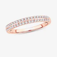 1/4 CT.T.W. Natural Diamond 10K or 14K Rose Gold Anniversary Wedding Band