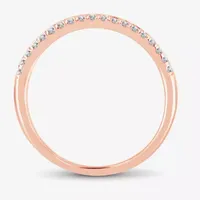 1/4 CT.T.W. Natural Diamond 10K or 14K Rose Gold Anniversary Wedding Band