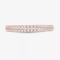 1/4 CT.T.W. Natural Diamond 10K or 14K Rose Gold Anniversary Wedding Band