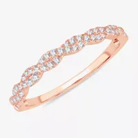 Signature By Modern Bride 1/5 CT. T.W. Natural White Diamond 14K Rose Gold Wedding Band