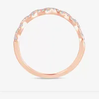 Signature By Modern Bride 1/5 CT. T.W. Natural White Diamond 14K Rose Gold Wedding Band