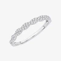 1/ CT.T.W. Natural Diamond 10K or 14K White Gold Wedding Band
