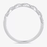 1/ CT.T.W. Natural Diamond 10K or 14K White Gold Wedding Band