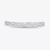 1/ CT.T.W. Natural Diamond 10K or 14K White Gold Wedding Band