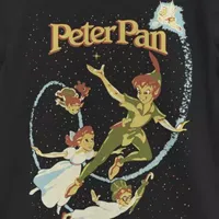 Little & Big Girls Crew Neck Short Sleeve Peter Pan Tinker Bell Graphic T-Shirt