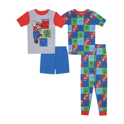 Little & Big Boys 4-pc. Super Mario Pajama Set