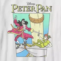 Little & Big Boys Captain Hook Crew Neck Short Sleeve Peter Pan Graphic T-Shirt