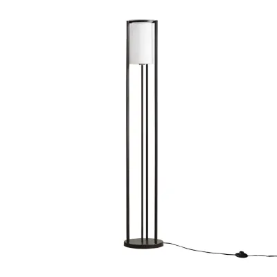 Martha Stewart Charlton Metal With Glass Shade Floor Lamp