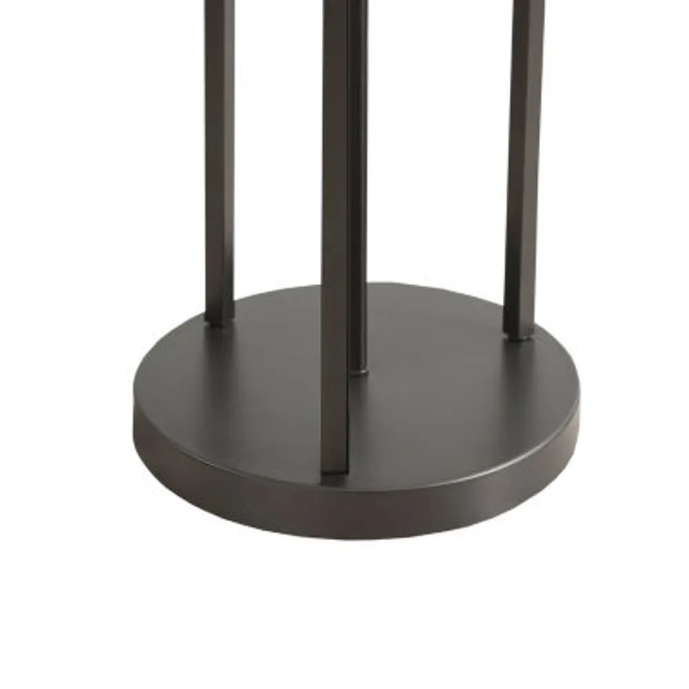 Martha Stewart Charlton Metal With Glass Shade Floor Lamp