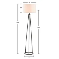 Martha Stewart Clyde Tripod Metal Floor Lamp