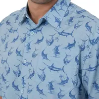 Guy Harvey Mens Short Sleeve Button-Down Shirt