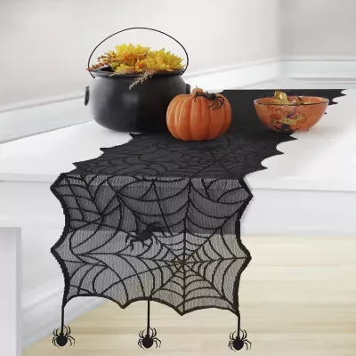 Elrene Home Fashions Crawling Halloween Table Runners