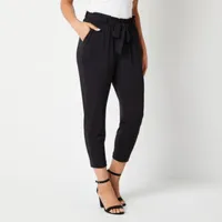 Bold Elements Womens Mid Rise Straight Pull-On Pants