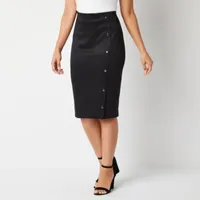 Bold Elements Womens Mid Rise Pencil Skirt