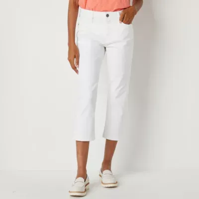 St. John's Bay Mid Rise Secretly Slender Denim  Capris