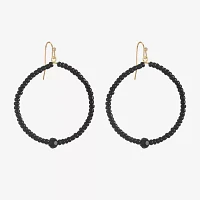 Mixit Gold Tone Glass Round Drop Earrings