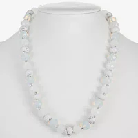 Liz Claiborne Beaded Silver Tone Collar Necklace