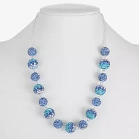 Monet Jewelry Glass 17 Inch Cable Round Collar Necklace