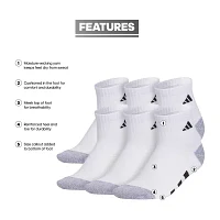 adidas Little & Big Boys 6 Pair Quarter Ankle Socks