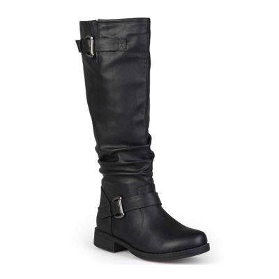 Journee Collection Womens Stormy Buckle-Accented Riding Boots