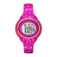 Timex® Womens Sleek Hot Pink Floral 50 Lap Strap Watch