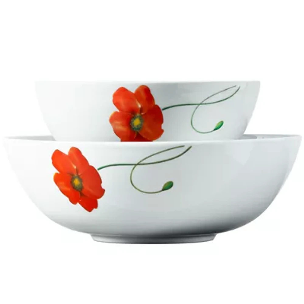 Tabletops Gallery® Poppy 2-pc. Serving Bowl Set