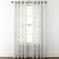 JCPenney Home Casey Grommet Top Sheer Single Curtain Panels