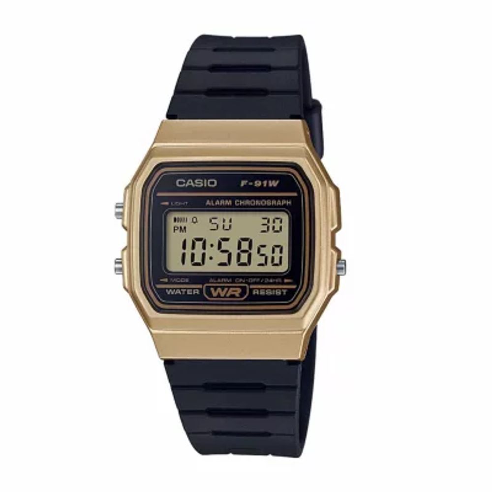 Casio Mens Digital Black Strap Watch F-91wm-9apb