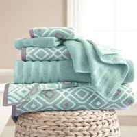 Pacific Coast Textiles Oxford Yarn Dyed 6-pc.Bath Towel Set