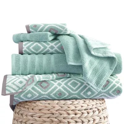 Pacific Coast Textiles Oxford Yarn Dyed 6-pc.Bath Towel Set