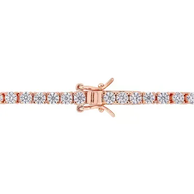 5 CT. T.W. Lab Created White Moissanite 18K Rose Gold Over Silver Tennis Bracelet