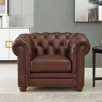 Aliso Leather Roll-Arm Chair