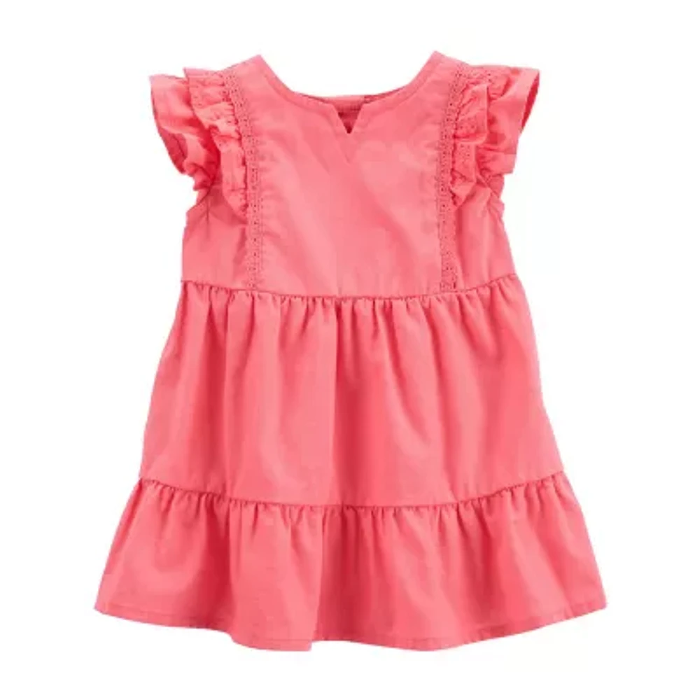 Carter's Baby Girls Short Sleeve Flutter Sleeve A-Line Dress