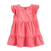 Carter's Baby Girls Short Sleeve Flutter Sleeve A-Line Dress