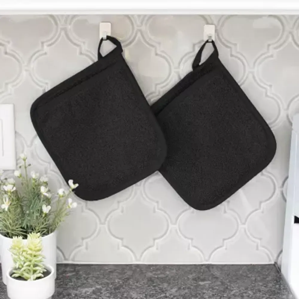 Ritz Pocket Mitt Black 2-pc. Pot Holders