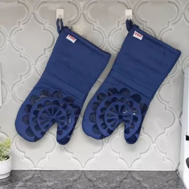 T-Fal Flexible Waffle Silicone Oven Mitt, Set of 2