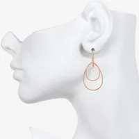 Bijoux Bar Delicates Rose Tone Orbital Tear Drop Earrings
