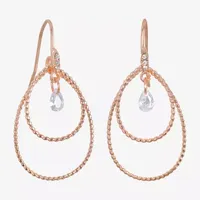 Bijoux Bar Delicates Rose Tone Orbital Tear Drop Earrings