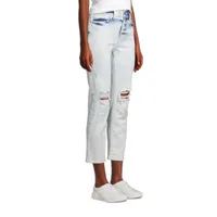 a.n.a Petite Womens High Rise Straight Leg Slim Fit Jean