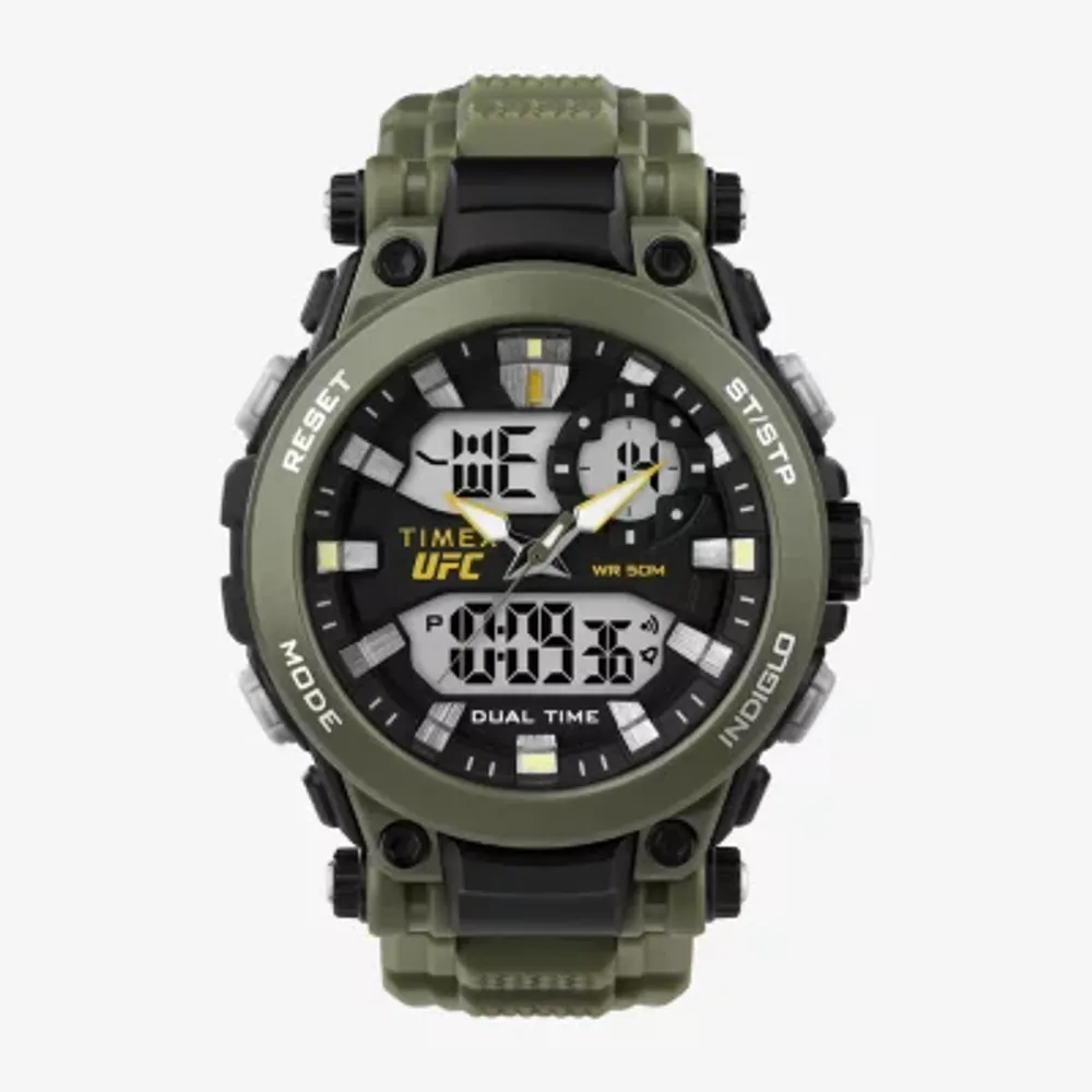 Timex UFC Mens Green Strap Watch Tw5m52900jt