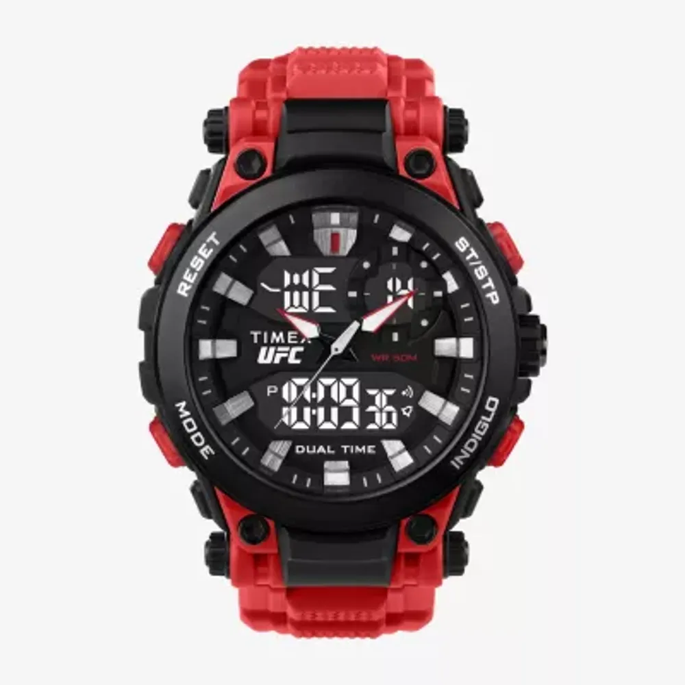 Timex UFC Mens Red Strap Watch Tw5m53000jt