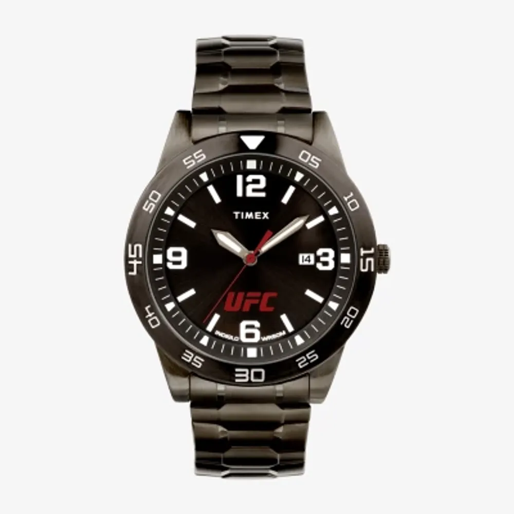 Timex UFC Mens Gray Stainless Steel Strap Watch Tw2v56200jt