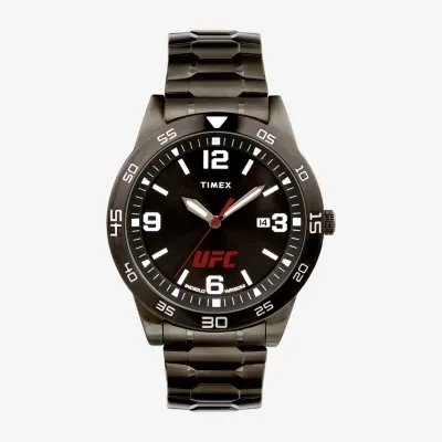 Timex UFC Mens Gray Stainless Steel Strap Watch Tw2v56200jt