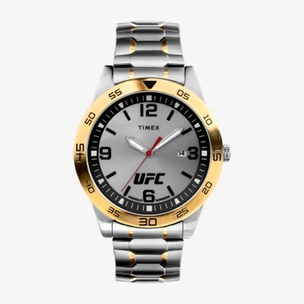 Timex UFC Mens Multicolor Stainless Steel Strap Watch Tw2v56500jt