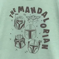 Little & Big Girls The Mandalorian Crew Neck Short Sleeve Star Wars Graphic T-Shirt